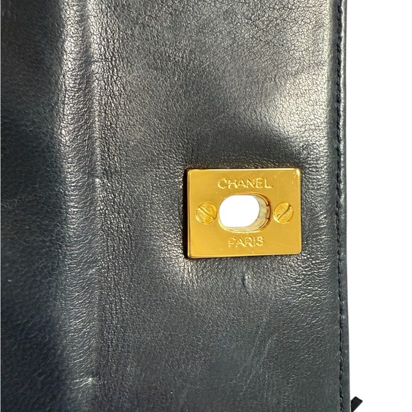 CHANEL Quilted Leather Turnlock Coco Mark Front Pocket Camera Shoulder Bag Black - Picture 9 of 14